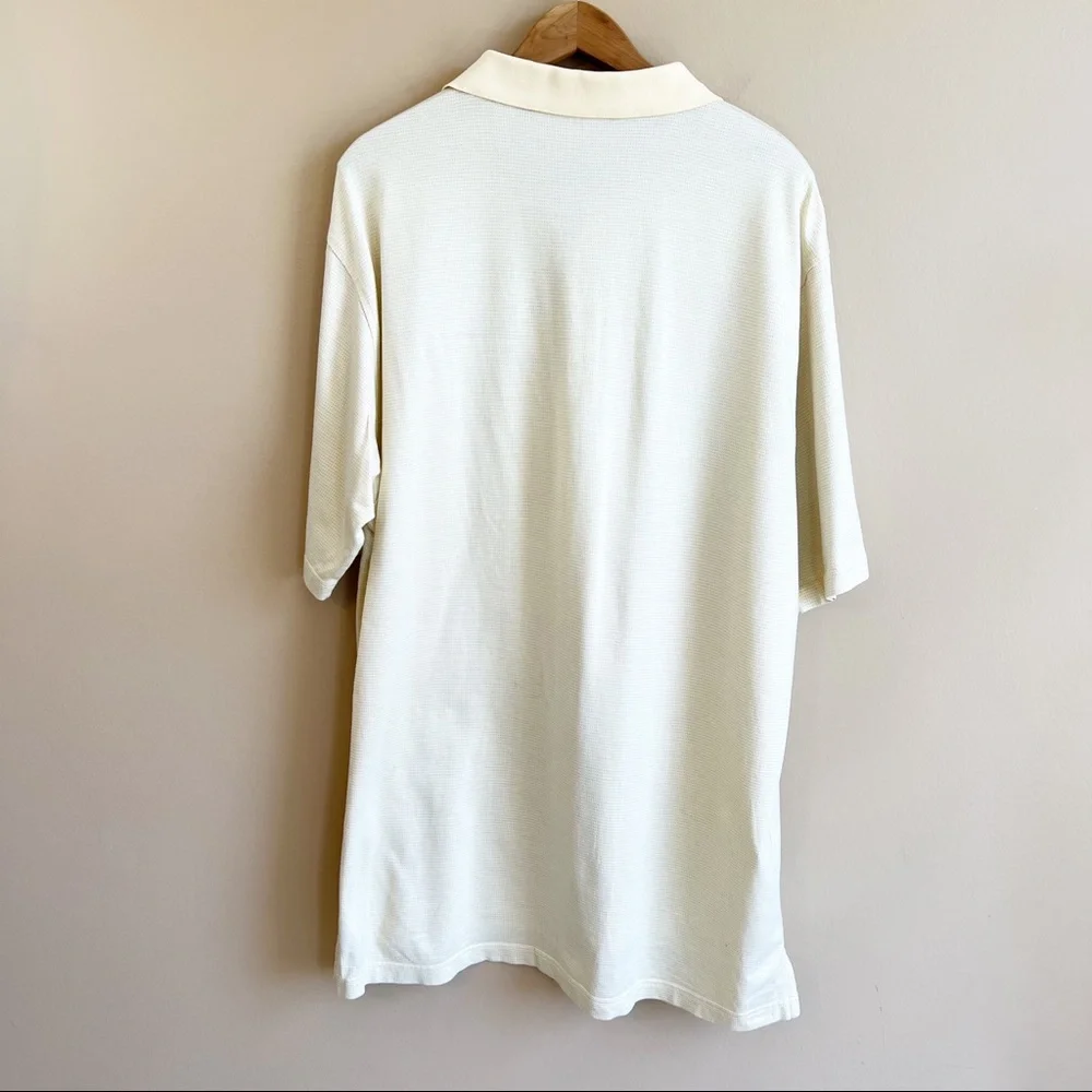 PETER MILLAR men’s pale yellow polo golf shirt size XL 100% cotton - Picture 5 of 8